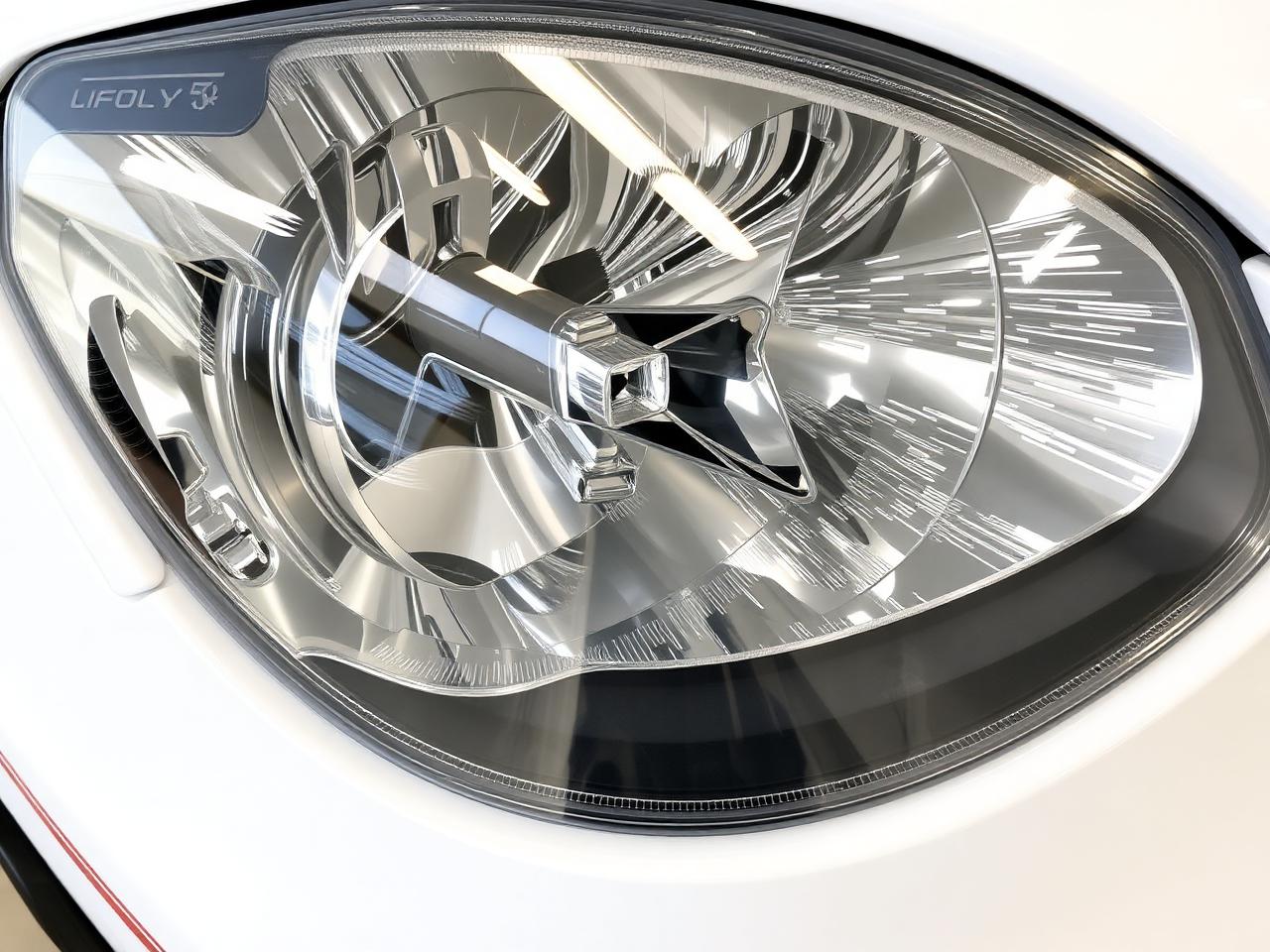 Headlight restoration: hazy, yellowed headlight lens before, crystal clear and UV-sealed after. — after